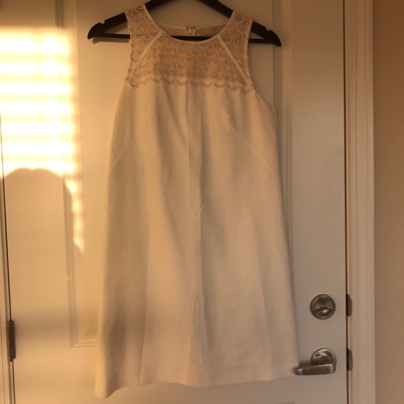 LOFT Embroidered scallop yoke dress - Picture 6 of 6